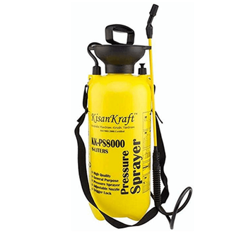 Kisankraft KK-PS8000 8L Yellow Hand Operated Pressure Sprayer