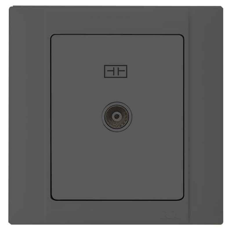 RR Black Single Isolated TV Socket, VN6641-BK