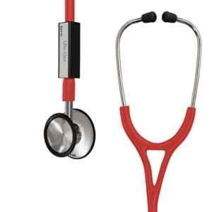 Lifeline Aluminium Red Single Diaphragm Chest Piece Stethoscope with 2 Way Tube, STH011-RD