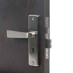 Handle Waala RZ-015-04 8 inch Stainless Steel Silver Round Ky Plate Mortise Door Lock Set
