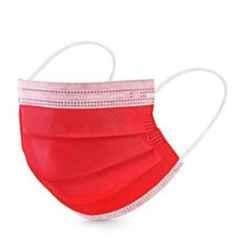 Wellstar 3 Layer Cloth Disposable Red Face Mask, Mask-Surgical-071 (Pack of 250)
