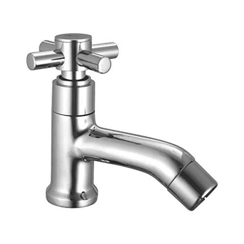 ZAP Brass Chrome Finish Cross Water Tap for Bathroom & Wash Basin