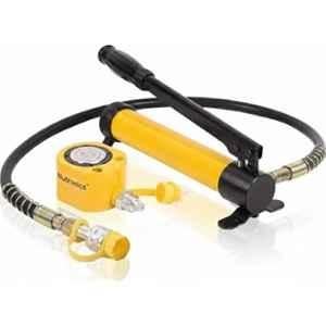 Nutronics 20 Ton 12mm Yellow Hydraulic Cylinder Lifting Jack with Hand Pump for Bridges, Building & Machinery, FPY-20180