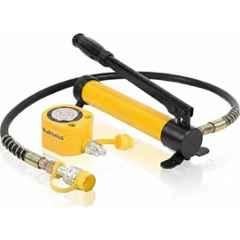 Nutronics 20 Ton 12mm Yellow Hydraulic Cylinder Lifting Jack with Hand Pump for Bridges, Building & Machinery, FPY-20180