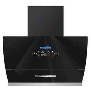 Maplin GO90 90cm Stainless Steel Black Auto Clean Glass Opening Kitchen Chimney