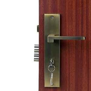 Handle Waala LB-306 10 inch 60mm Stainless Steel Antique Brass Finish One Side Key Heavy Duty Mortise Door Lock Set