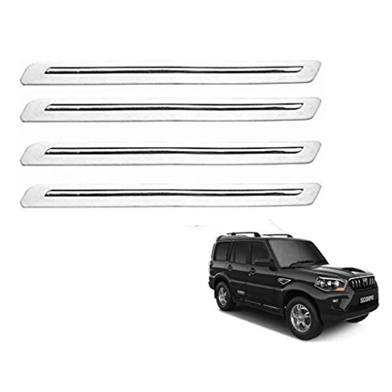 Kozdiko 4 Pcs White Car Bumper Protector Set for Mahindra Verito