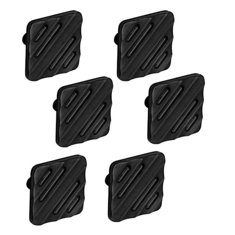 Plantex Knobs for Drawers/Drawer Knobs for Cabinets/Pull-Push Knobs for Kitchen/Bedroom Drawer (Pack of 6) SH-434, DC-Black & Z-Black