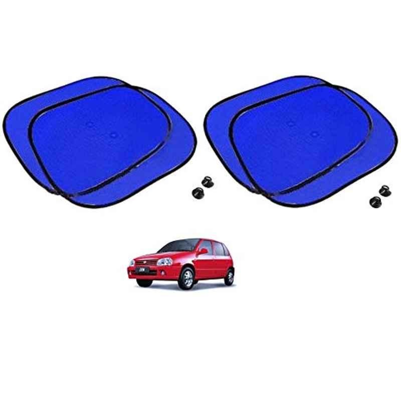 Kozdiko 4 Pcs Blue Chipkoo Car Window Sunshade Curtain Set for Maruti Suzuki Zen, koz_82852