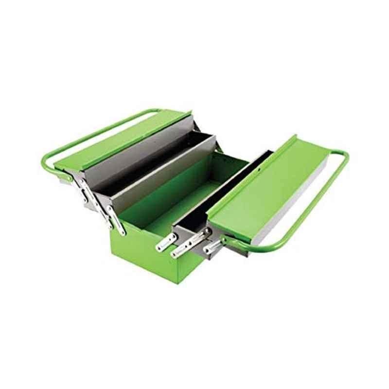 Wulf 18 inch Chrome Vanadium Steel Green 5 Tray Steel Tool Box, 108542