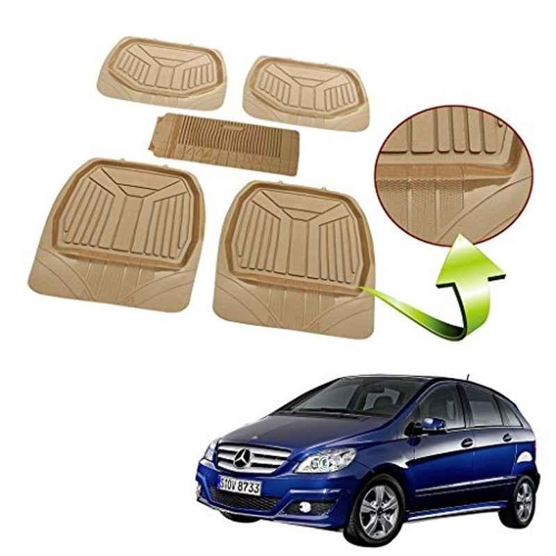 Kozdiko 5 Pcs Rubber Beige 3G Rubber Mat Set for Mercedes Benz G-Class