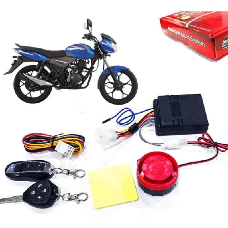 Auto Pearl 12V Black Two-Way Anti Theft Motorcycle Alarm Kit with 2 Pcs Remote for Discover 110