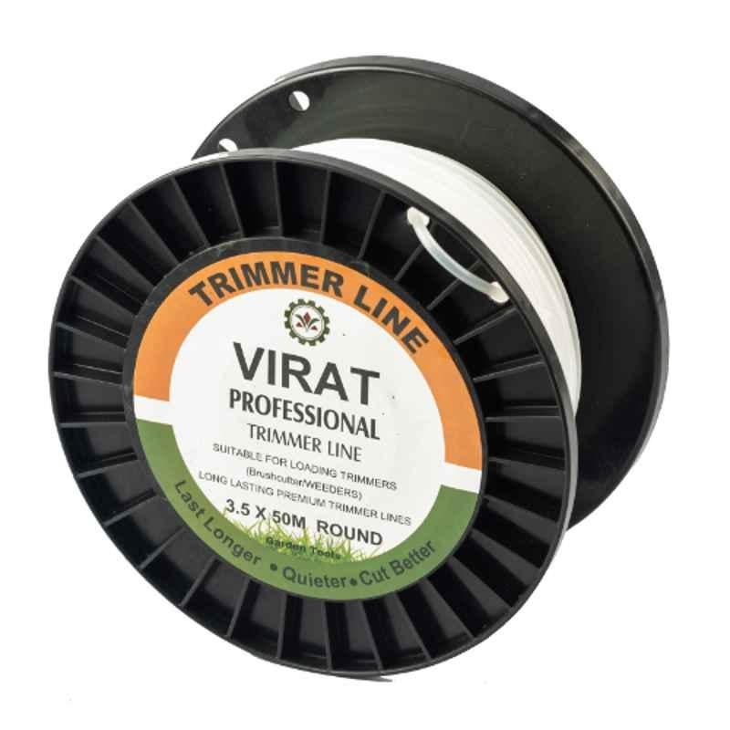 Virat TLWR3550 3.3mmx50m White Round Professional Trimmer Line for Brush Cutter