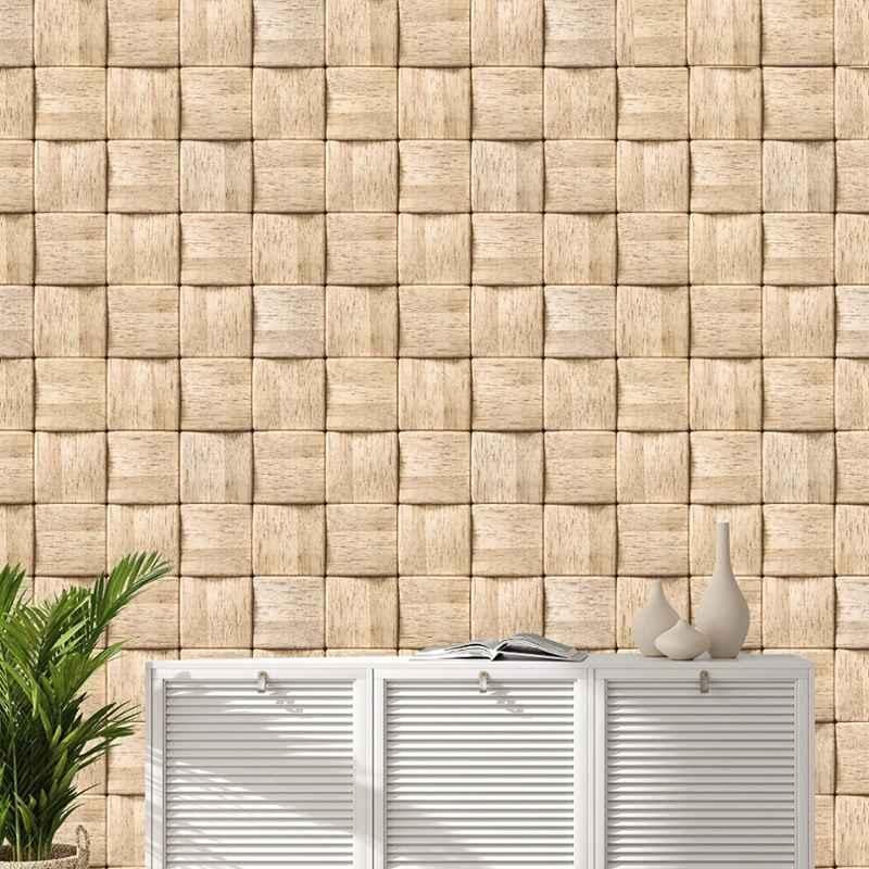 Asian Paints EzyCR8 300x45cm Paper 3D Wooden Pattern Self Adhesive Wall Sticker, HPCA25839