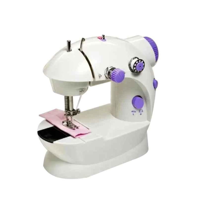 IBS Mini Household Purple & White Electric Sewing Machine with Light Foot Pedal