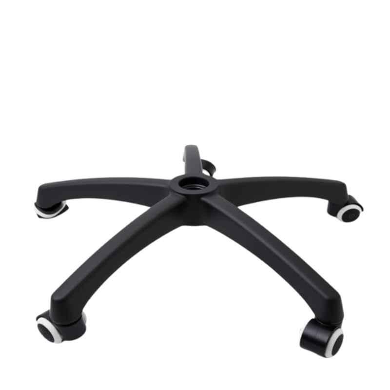 Woodberg 5 Legs Revolving Office Chair PVC Black Beta Base with Twin Wheels & 5-Star Stability, WB-CB-PVC-TW-001