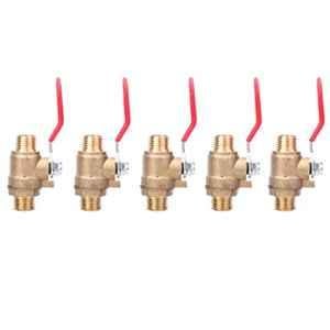 Ma Fra 5Pcs 4 inch Brass Oil-Free Exhaust Ball Valve Set