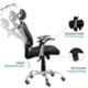 Da Urban Numero Black High Back Revolving Office Chair with Head Rest