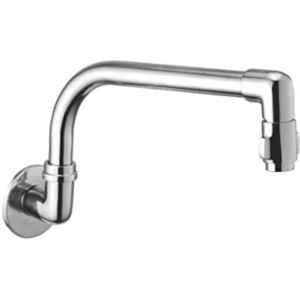 Prestige ALD-0597 Brass Silver Wall Mounted Spout Sink Faucet