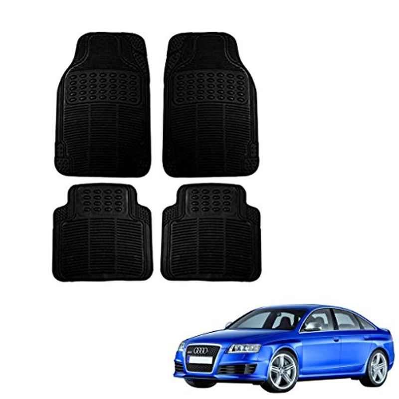Kozdiko 4 Pcs Black Rubber Car Mat Set for Audi NA