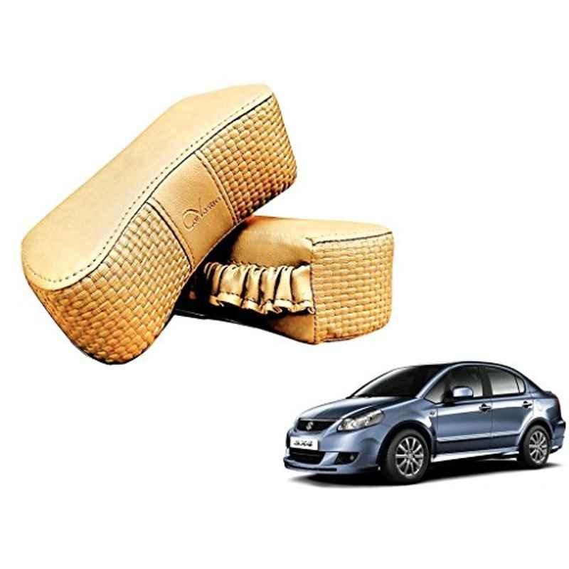 Kozdiko 2 Pcs Memory Foam Beige Luxurious Neck Rest Set for Maruti SX4, koz_43405