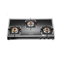 Hindware Dario Plus 3B AI Glass Top Cooktop with 3 Brass Burner & Automatic Ignition, CT 100220