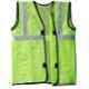 RPES Green Polyester Safety Jacket with 2 inch Reflective Tape (Pack of 6)