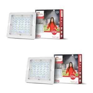 Murphy Ray 20W 6500K PVC Cool White LED Flood Light for Outdoor (Pack of 2)