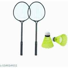 STYRKR Alloy Steel Multicolour Badminton Racquet Kit with Shuttle 15 Badminton Kit
