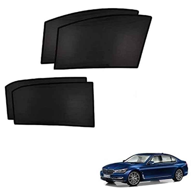 Kozdiko 4 Pcs Custom Fit Non Magnetic Curtains Mesh Car Sun Shade Set for BMW 7 Series