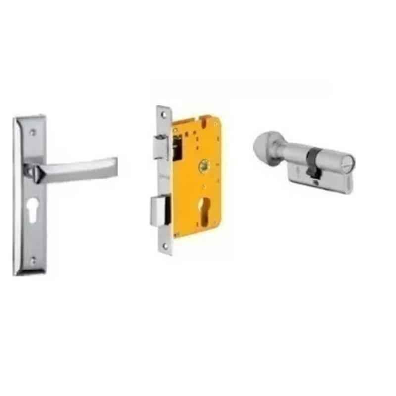 Dorset HL Series Quadra 70mm Stainless Steel Door Handle Lock Set with Coin & Knob (Pack of 2)