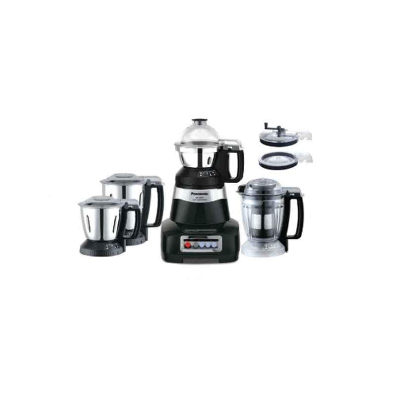 Panasonic Monster 750W Black Mixer Grinder with 4 Stainless Steel Jars, MX-AE 475