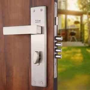 VIN KRAFT 10 inch 60mm Stainless Steel Satin Mortise Door Lock Handle Set with 3 Keys, VK001-10CY-OSK