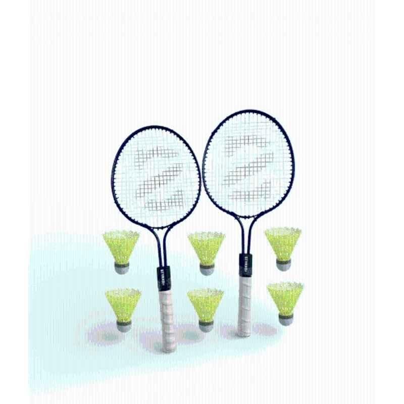 STYRKR 2 Pcs Multicolour Small Badminton Racket with 6 Shuttlecocks