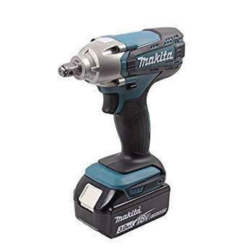 Makita DTW285RFE 18V Li-ion Teal Blue Cordless Impact Wrench with 2 Batteries & Fast Charger