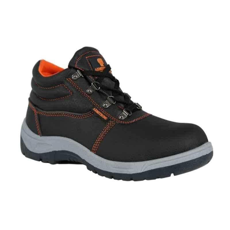 Armstrong RKP Steel Toe Black Safety Shoes, Size: 45