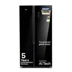 Godrej Eon Velvet 600 Litre 3 Star Opera Black Double Door Refrigerator, RS EONVELVET 646C RIT OP BK/SM