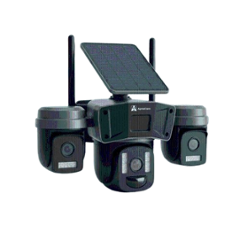 ApnaCam 5MP+5MP+5MP FHD Solar PTZ CCTV Security Camera with Night Vision, Two Way Audio & PIR Motion Detection