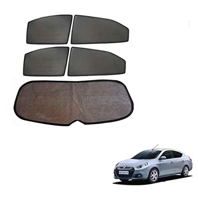 Kozdiko 5 Pcs Mesh Black Fixed Window & Rear Sun Shades Set for Renault Scala