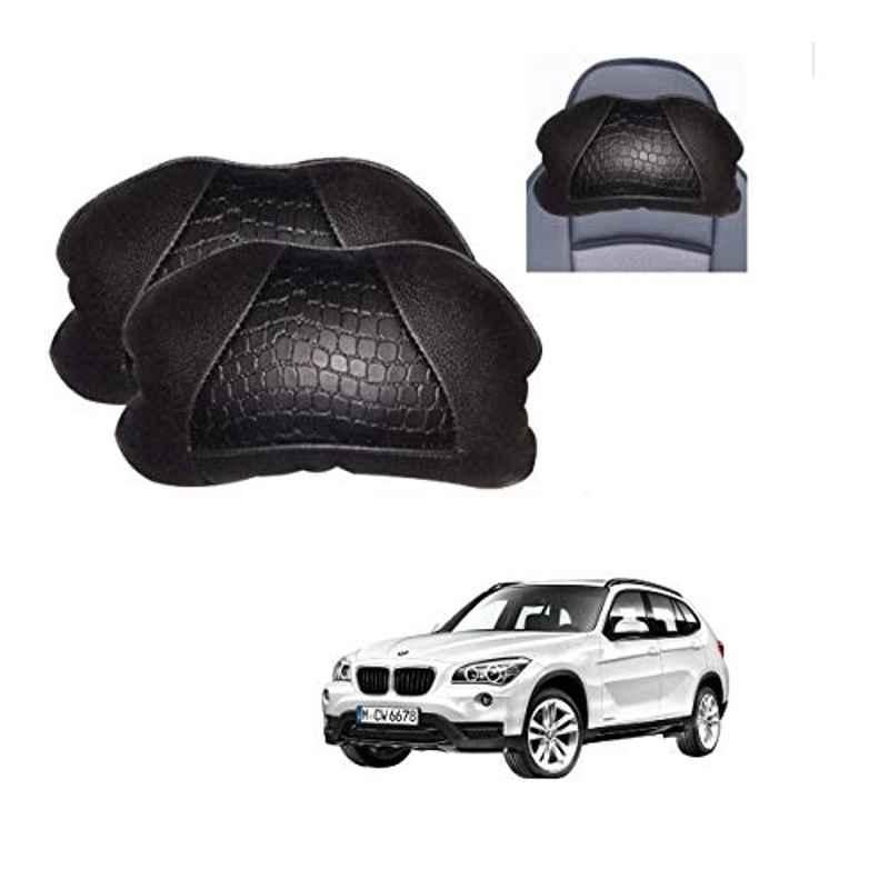 Kozdiko 2 Pcs Black Neck Rest Cushion Pillow Set for BMW X1