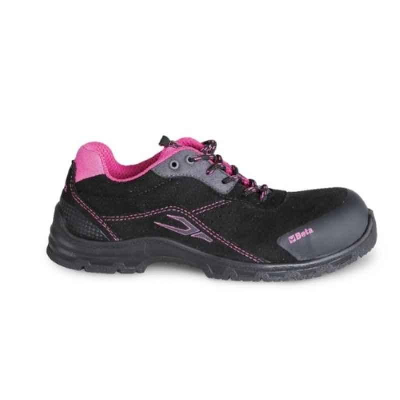 Beta 7214LN Suede Leather Composite Toe Black Women Safety Shoes, 072140141, Size: 7