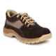 Kavacha S44 Brown Leather Steel Toe Work Safety Shoes, Size: 9