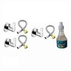 Fastgear Prime Stainless Steel Silver Chrome Finish Bathroom Faucet Set, FG2317