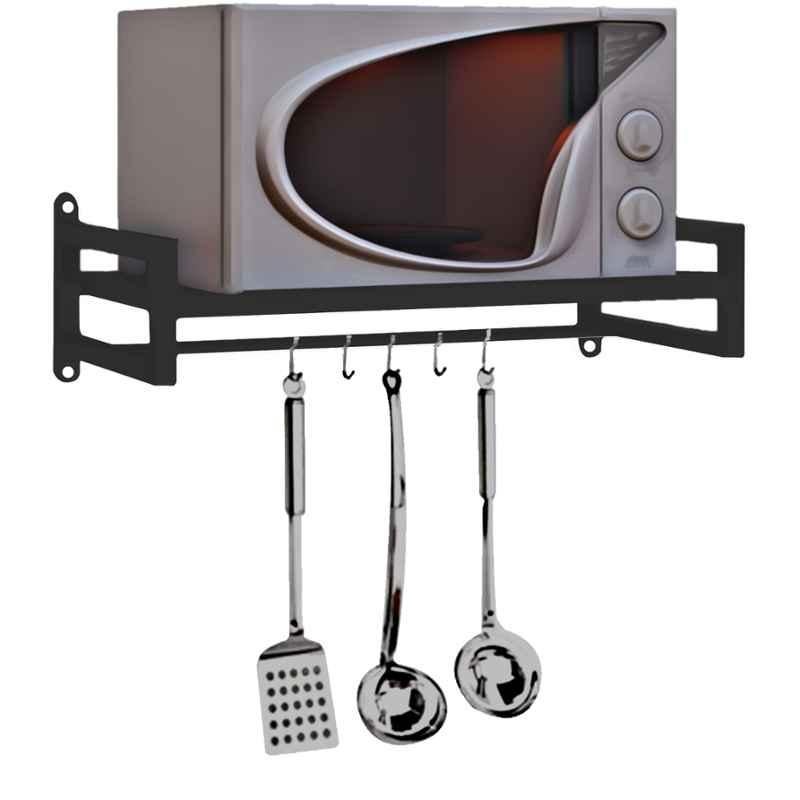 black wall mounted microwave