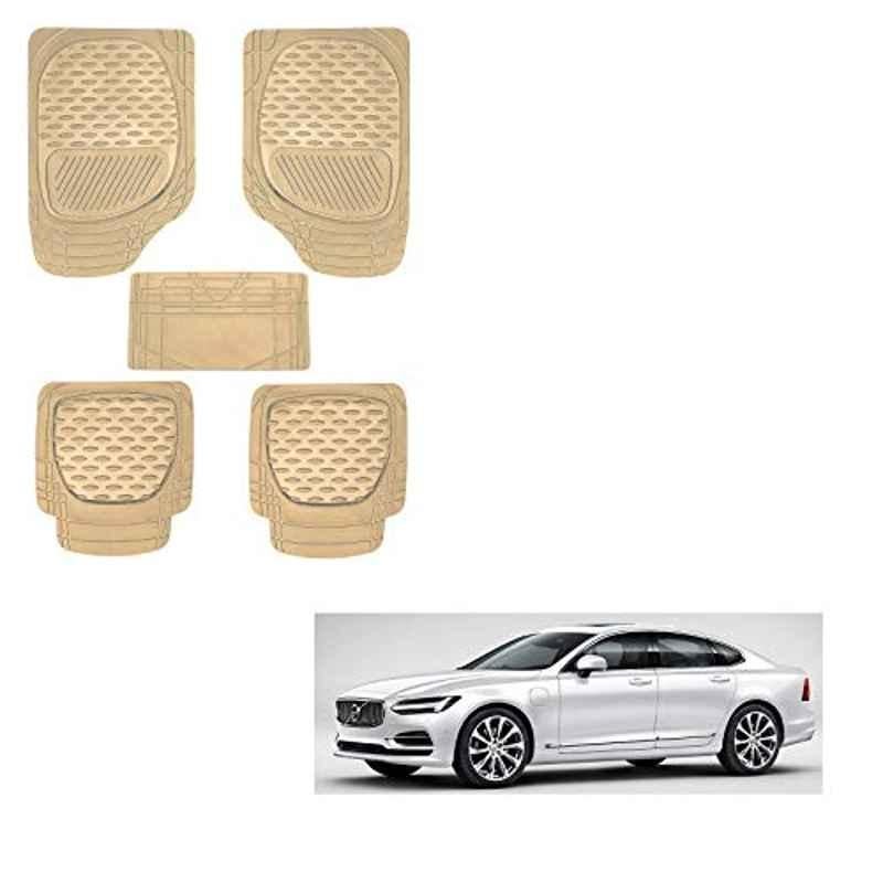 Kozdiko 6255 5 Pcs Rubber & PVC Beige Car Foot Mat Set for Volvo XC40, Koz-82658