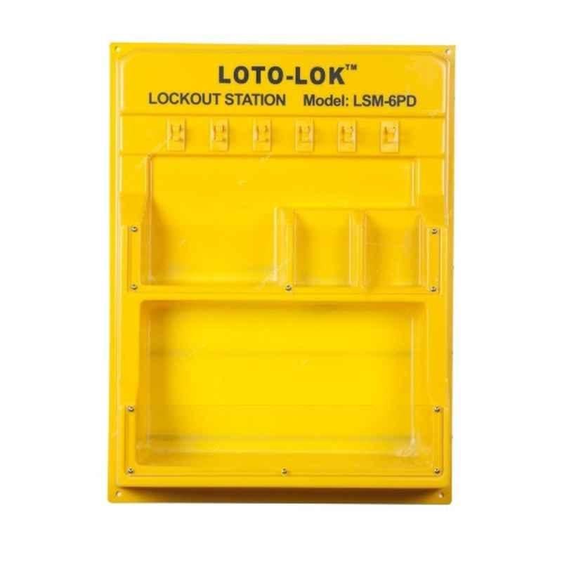 Loto-Lok 600x450mm Yellow Lockout Station, LSM-6PD