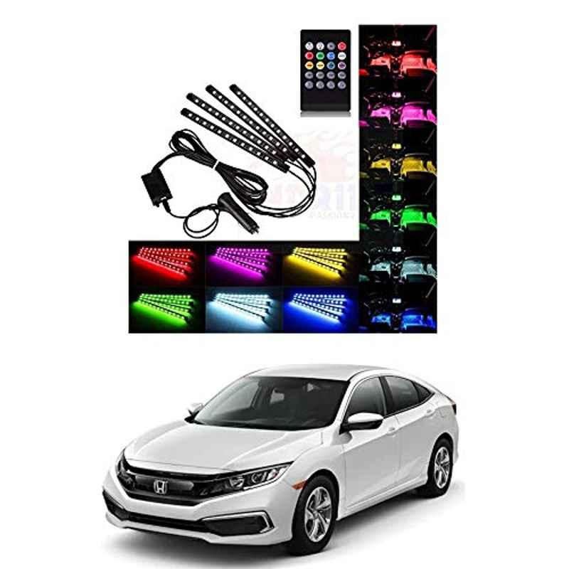 Kozdiko 4-in-1 12 LED Atmosphere Interior Decorative Foot Strip Light Set for Chevrolet Optra