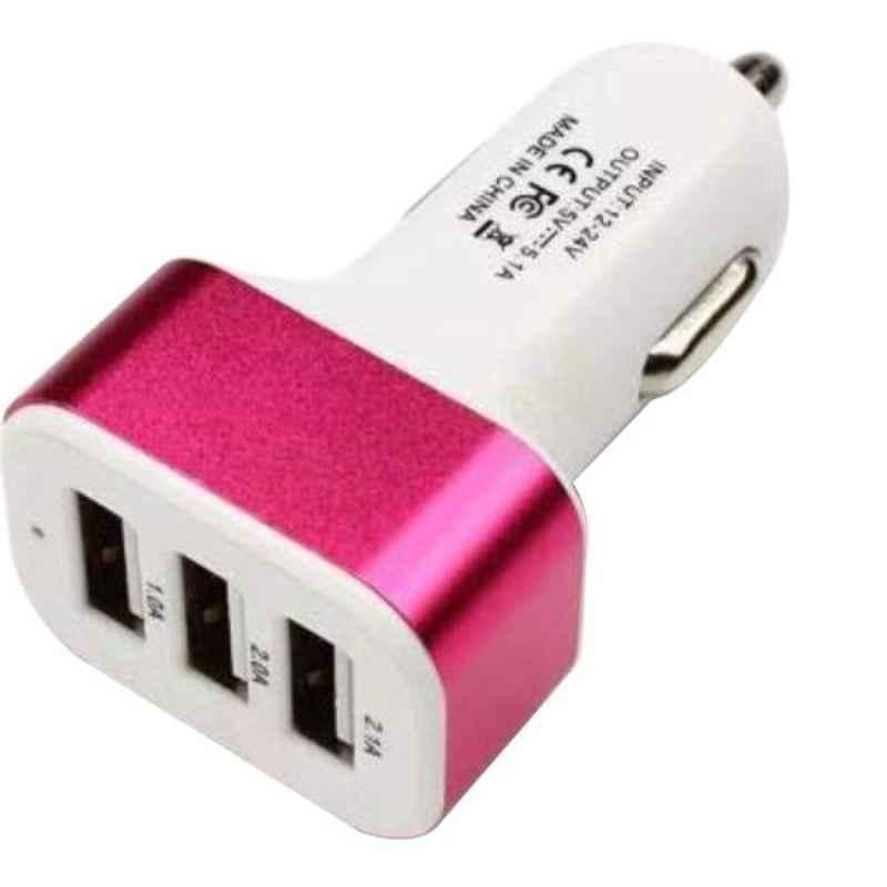 Viva City 2.1A 3 Ports Assorted Plastic Universal USB Car Charger