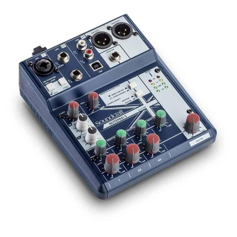 Soundcraft Notepad-5 230V Grey Small-format Analog Audio Mixing Console with USB I/O