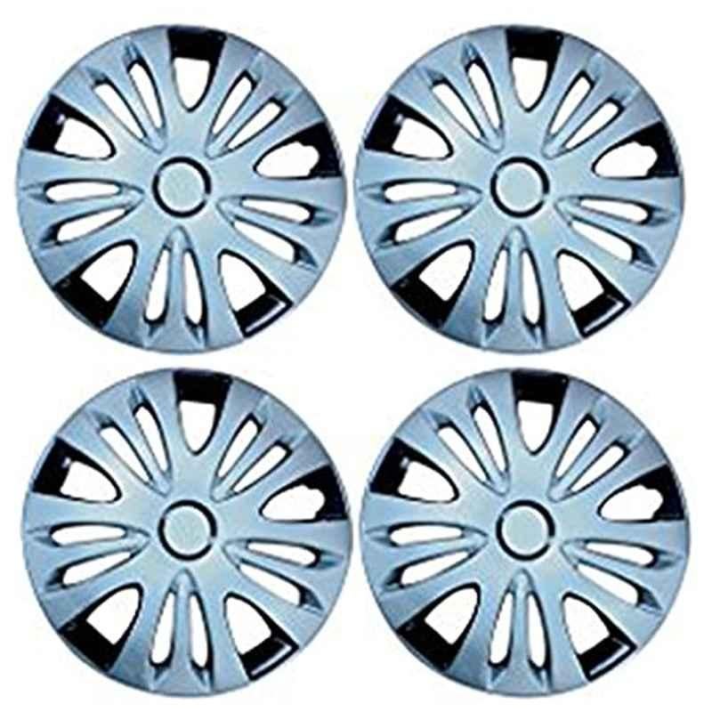 Auto Pearl 4 Pcs 15 inch ABS Silver Car Wheel Cover Set for All Car, APA16